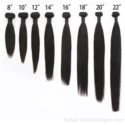Mink Brazilian Straight Malaysian Hair Weave Bundles With Closure 8A and 9A, Wholesale Silky Straight Hair Extensions